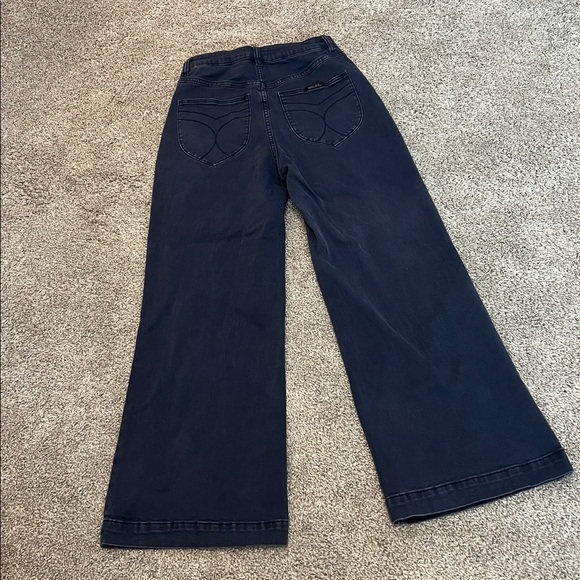 Rolla’s High Rise Wide Leg Jeans Size 27 Dark Wash Navy Straight Leg Aussie 9 - Picture 13 of 13